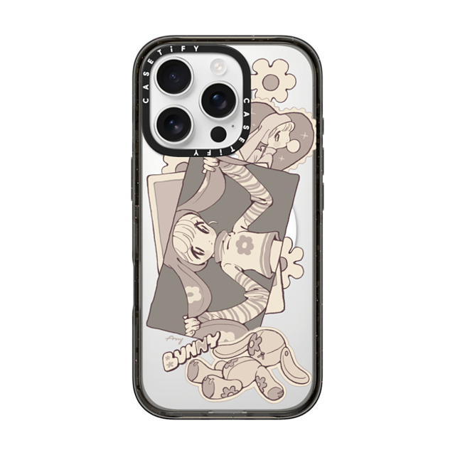 AAMY x CASETiFY iPhone 16 Pro ケース Bunny,Animal ブラック インパクトケース MagSafe対応 モノクロ Father's Day AAMY x CASETiFY iPhone 16 Pro ケース Bunny,Animal ブラック インパクトケース MagSafe対応 モノクロ Father's Day