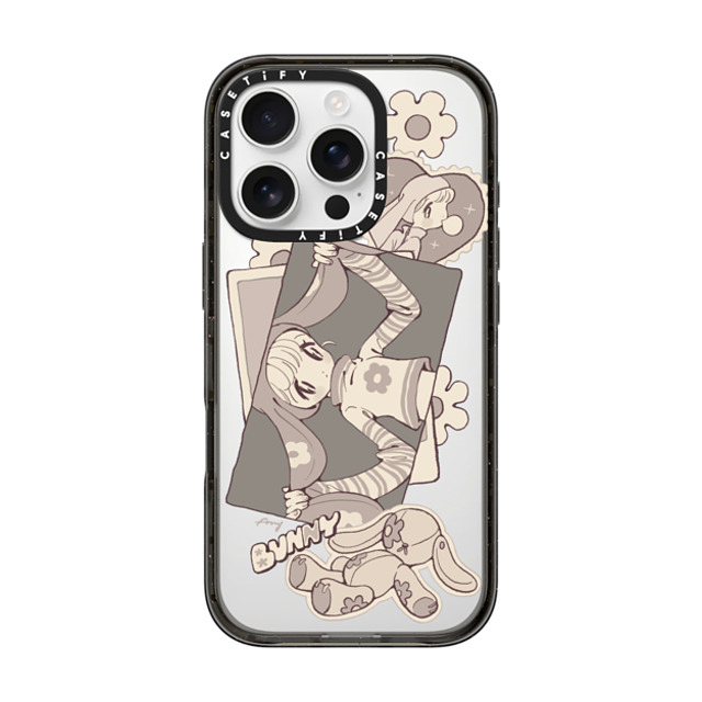 AAMY x CASETiFY iPhone 16 Pro ケース Bunny,Animal ブラック インパクトケース モノクロ Father's Day AAMY x CASETiFY iPhone 16 Pro ケース Bunny,Animal ブラック インパクトケース モノクロ Father's Day