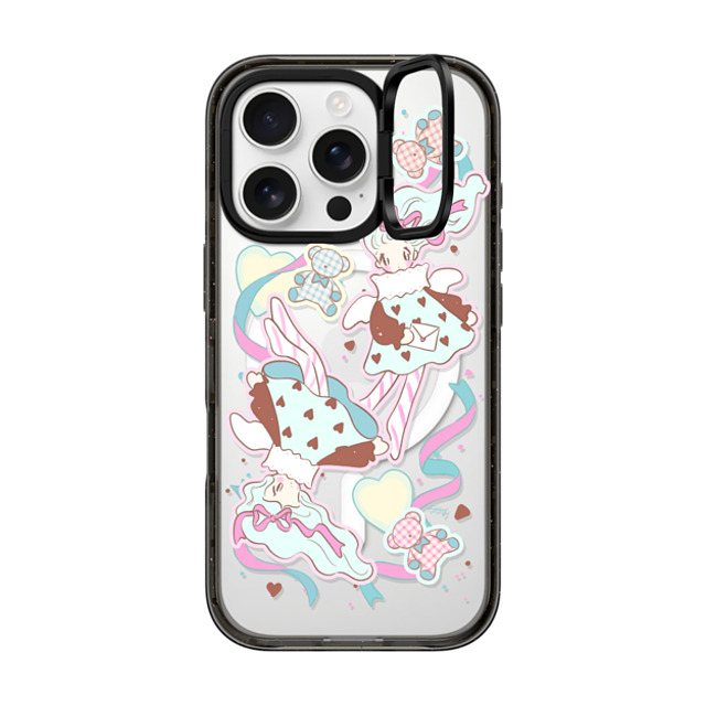 AAMY x CASETiFY iPhone 16 Pro ケース Sticker,Cartoon ブラック インパクトリングスタンドケース MagSafe対応 chocomint Father's Day AAMY x CASETiFY iPhone 16 Pro ケース Sticker,Cartoon ブラック インパクトリングスタンドケース MagSafe対応 chocomint Father's Day