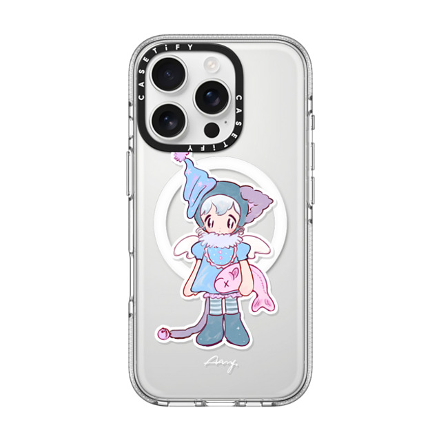 AAMY x CASETiFY iPhone 16 Pro Case Animal,Cartoon Clear Clear Case MagSafe Compatible blue kitty Mother's Day AAMY x CASETiFY iPhone 16 Pro Case Animal,Cartoon Clear Clear Case MagSafe Compatible blue kitty Mother's Day