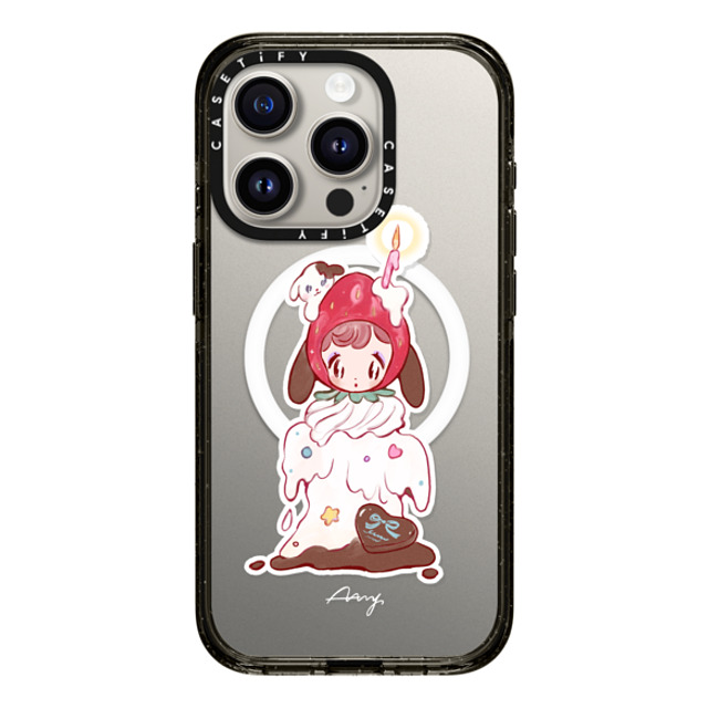 AAMY x CASETiFY iPhone 15 Pro ケース Dog,Animal ブラック インパクトケース MagSafe対応 shortcake puppy Back to School AAMY x CASETiFY iPhone 15 Pro ケース Dog,Animal ブラック インパクトケース MagSafe対応 shortcake puppy Back to School
