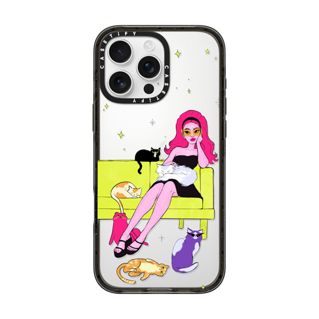 Isabelle Staub x CASETiFY iPhone 16 Pro Max ケース Summer,Portraiture ブラック インパクトケース Saturday Night Back to School Isabelle Staub x CASETiFY iPhone 16 Pro Max ケース Summer,Portraiture ブラック インパクトケース Saturday Night Back to School