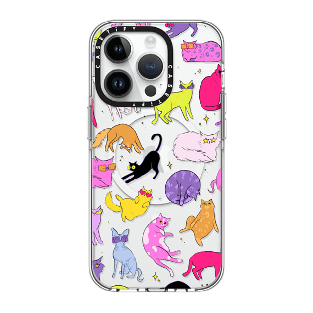 Isabelle Staub x CASETiFY iPhone 14 Pro ケース クリア クリア ケース MagSafe対応 Cool Cats