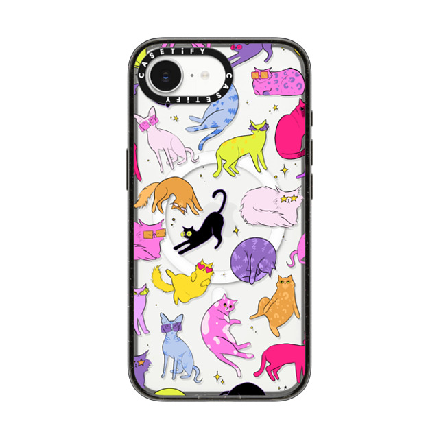 Isabelle Staub x CASETiFY iPhone 16e Case Cat,Cartoon Black Impact Case MagSafe Compatible Cool Cats Back to School Isabelle Staub x CASETiFY iPhone 16e Case Cat,Cartoon Black Impact Case MagSafe Compatible Cool Cats Back to School