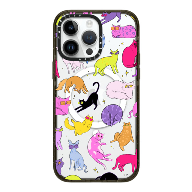 Isabelle Staub x CASETiFY iPhone 14 Pro Max ケース ブラック インパクトケース MagSafe対応 Cool Cats