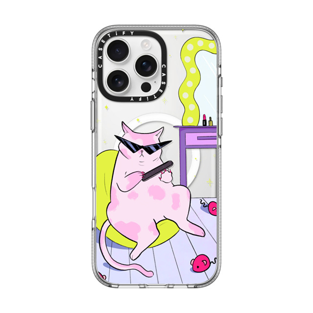 Isabelle Staub x CASETiFY iPhone 16 Pro Max ケース Cat,Cartoon クリア クリア ケース MagSafe対応 Self Care Father's Day Isabelle Staub x CASETiFY iPhone 16 Pro Max ケース Cat,Cartoon クリア クリア ケース MagSafe対応 Self Care Father's Day