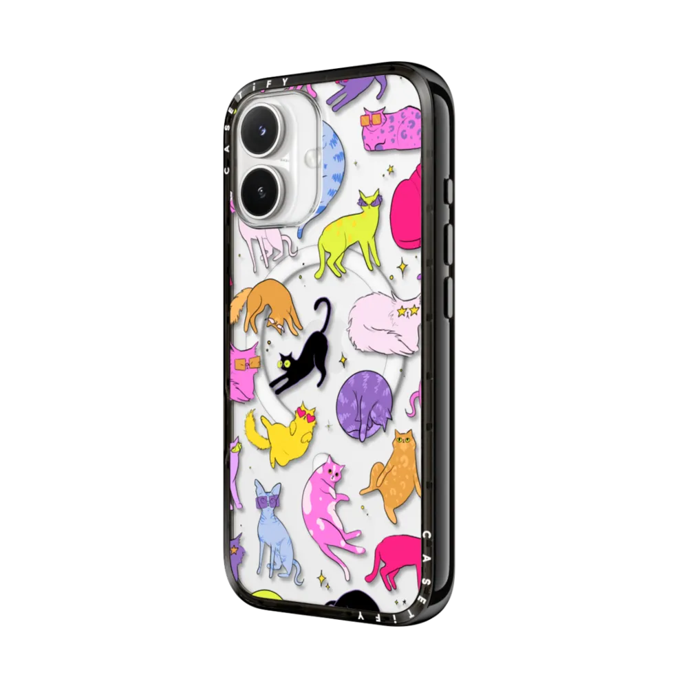 Compact iPhone 17 Case MagSafe Compatible - Cool Cats