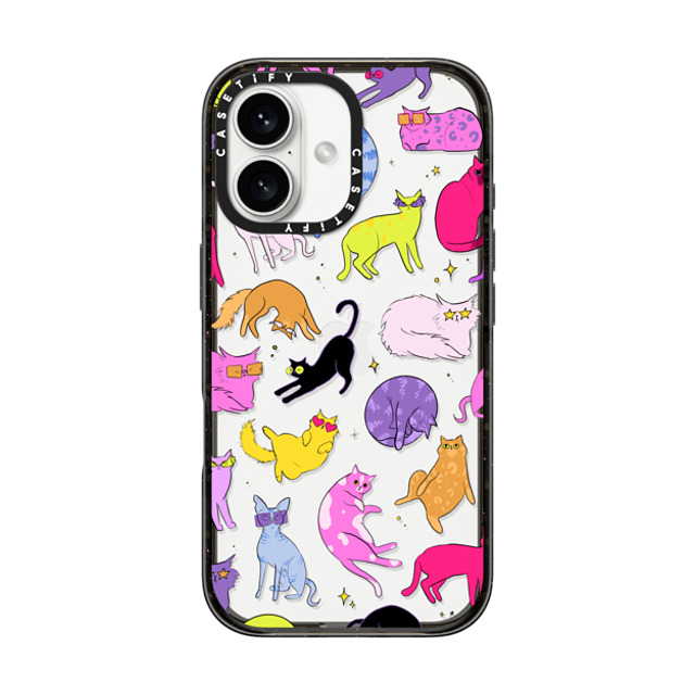 Isabelle Staub x CASETiFY iPhone 16 ケース ブラック インパクトケース Cool Cats