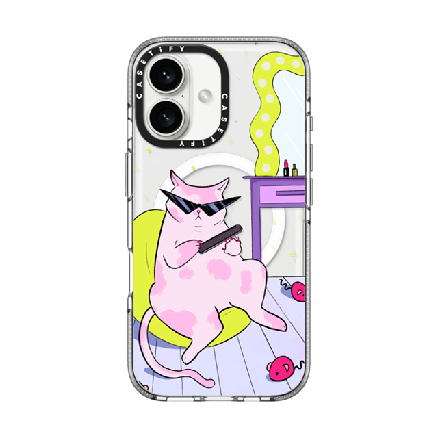 Isabelle Staub x CASETiFY iPhone 16 ケース Cat,Cartoon クリア クリア ケース MagSafe対応 Self Care Father's Day Isabelle Staub x CASETiFY iPhone 16 ケース Cat,Cartoon クリア クリア ケース MagSafe対応 Self Care Father's Day