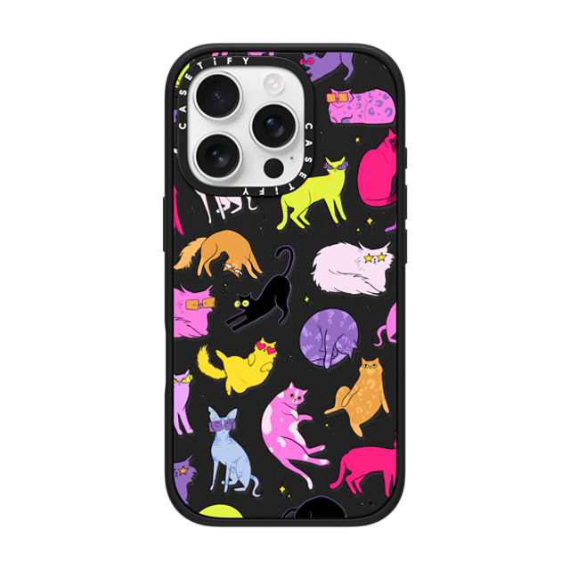 Isabelle Staub x CASETiFY iPhone 16 Pro ケース マットブラック インパクトケース MagSafe対応 Cool Cats