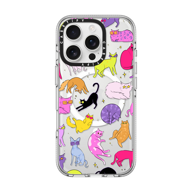 Isabelle Staub x CASETiFY iPhone 16 Pro ケース クリア クリア ケース MagSafe対応 Cool Cats