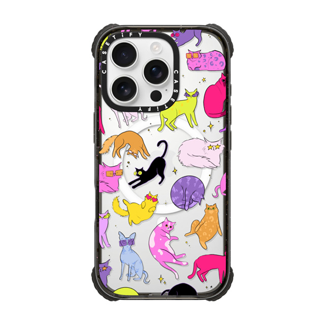Isabelle Staub x CASETiFY iPhone 16 Pro Case Black ウルトラ インパクトケース MagSafe 対応 Cool Cats Isabelle Staub x CASETiFY iPhone 16 Pro Case Black ウルトラ インパクトケース MagSafe 対応 Cool Cats