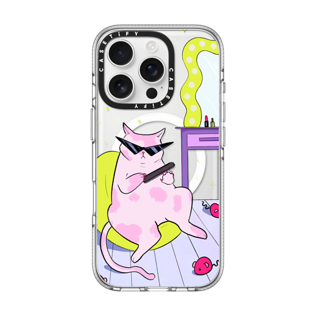 Isabelle Staub x CASETiFY iPhone 16 Pro ケース Cat,Cartoon クリア クリア ケース MagSafe対応 Self Care Father's Day Isabelle Staub x CASETiFY iPhone 16 Pro ケース Cat,Cartoon クリア クリア ケース MagSafe対応 Self Care Father's Day