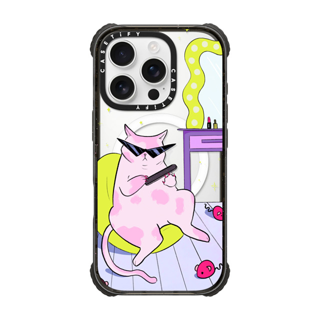 Isabelle Staub x CASETiFY iPhone 16 Pro ケース Cat,Cartoon ブラック ウルトラ インパクトケース MagSafe 対応 Self Care Father's Day Isabelle Staub x CASETiFY iPhone 16 Pro ケース Cat,Cartoon ブラック ウルトラ インパクトケース MagSafe 対応 Self Care Father's Day
