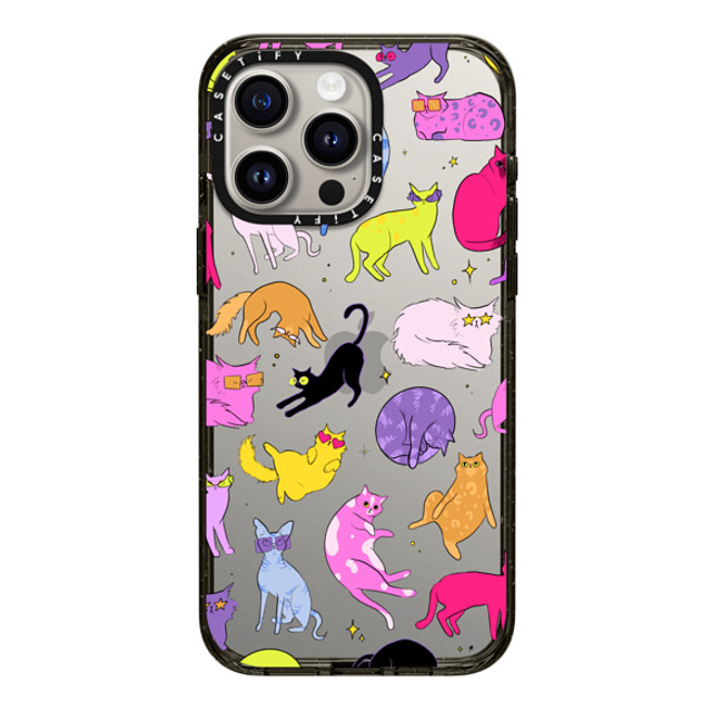 Isabelle Staub x CASETiFY iPhone 15 Pro Max ケース ブラック インパクトケース Cool Cats