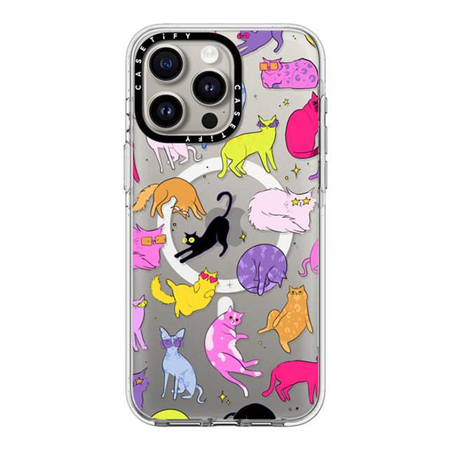 Isabelle Staub x CASETiFY iPhone 15 Pro Max ケース クリア クリア ケース MagSafe対応 Cool Cats