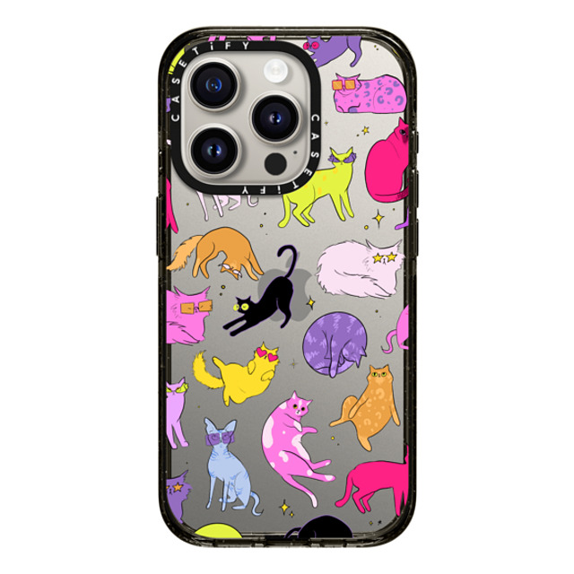 Isabelle Staub x CASETiFY iPhone 15 Pro ケース ブラック インパクトケース Cool Cats