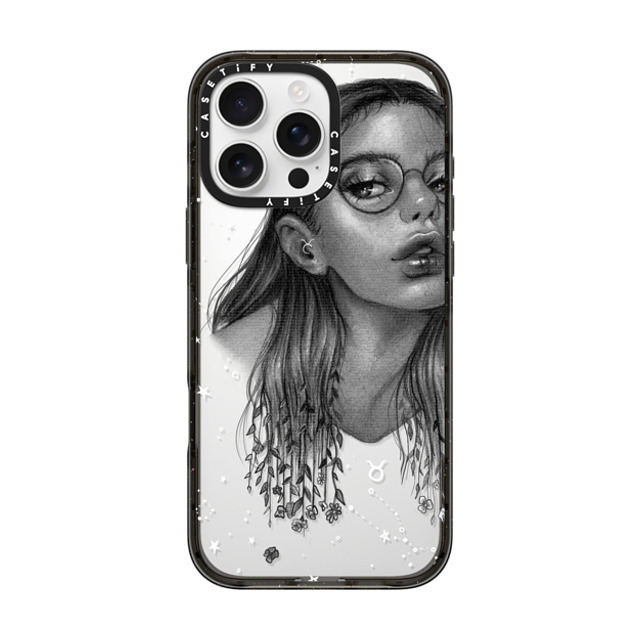 Isabelle Staub x CASETiFY iPhone 16 Pro Max ケース Zodiac,Monochrome ブラック インパクトケース Taurus Babe Mother's Day Isabelle Staub x CASETiFY iPhone 16 Pro Max ケース Zodiac,Monochrome ブラック インパクトケース Taurus Babe Mother's Day