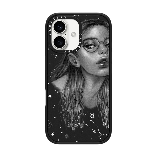 Isabelle Staub x CASETiFY iPhone 16 ケース Zodiac,Monochrome マットブラック インパクトケース MagSafe対応 Taurus Babe Father's Day Isabelle Staub x CASETiFY iPhone 16 ケース Zodiac,Monochrome マットブラック インパクトケース MagSafe対応 Taurus Babe Father's Day