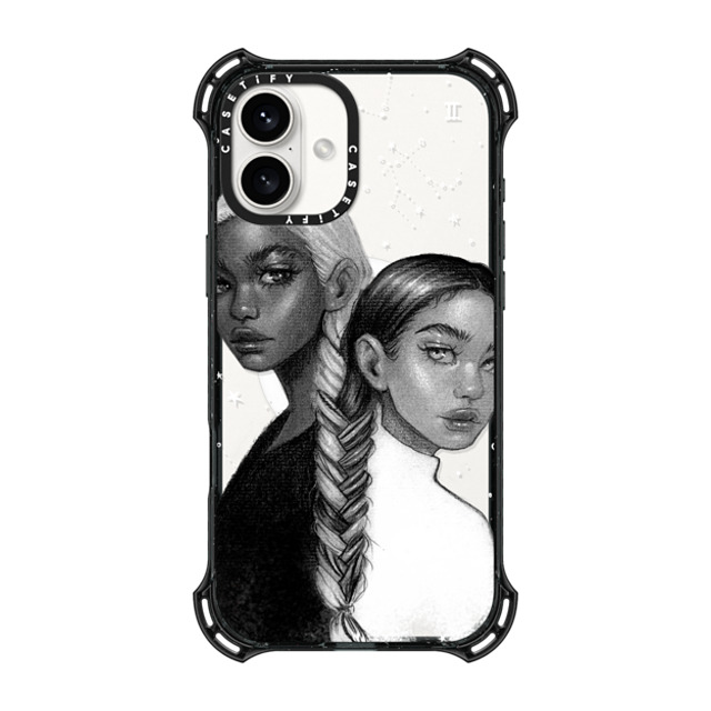 Isabelle Staub x CASETiFY iPhone 16 Plus Case Black バウンスケース Gemini Babes Isabelle Staub x CASETiFY iPhone 16 Plus Case Black バウンスケース Gemini Babes