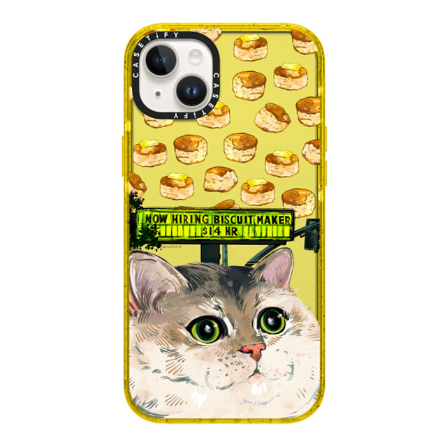 Catwheezie x CASETiFY iPhone 14 Plus Case Cat,Animal イエロー インパクトケース Biscuit Maker Mother's Day Catwheezie x CASETiFY iPhone 14 Plus Case Cat,Animal イエロー インパクトケース Biscuit Maker Mother's Day