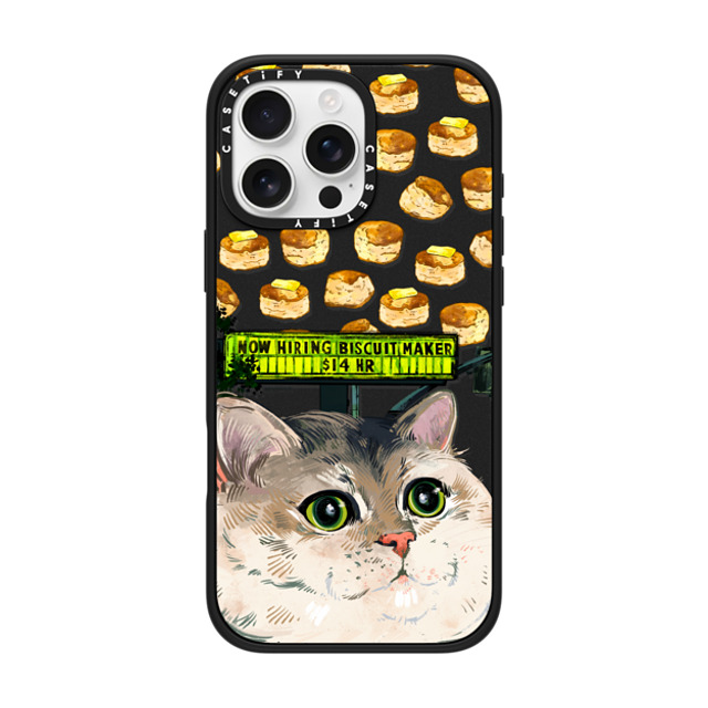 Catwheezie x CASETiFY iPhone 16 Pro Max Case Cat,Animal Matte Black Impact Case MagSafe Compatible Biscuit Maker Father's Day Catwheezie x CASETiFY iPhone 16 Pro Max Case Cat,Animal Matte Black Impact Case MagSafe Compatible Biscuit Maker Father's Day