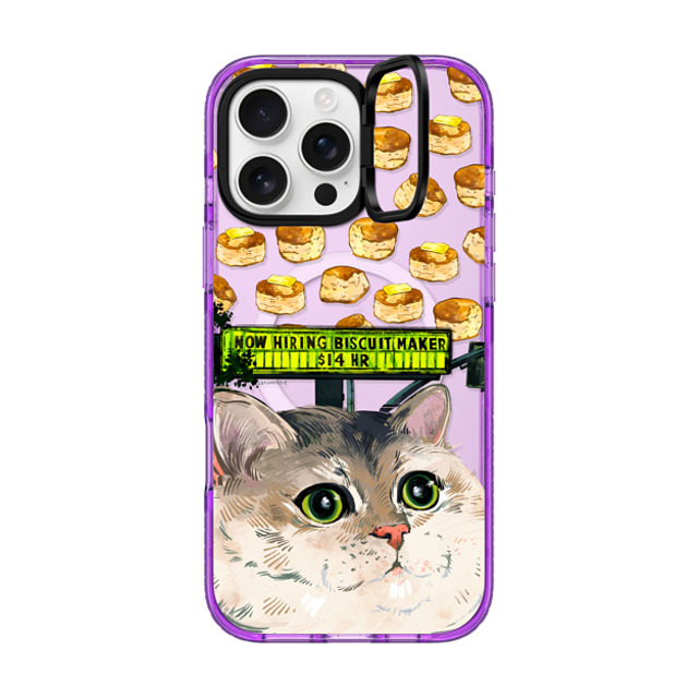 Catwheezie x CASETiFY iPhone 16 Pro Max Case パープル インパクトリングスタンドケース MagSafe対応 Biscuit Maker Catwheezie x CASETiFY iPhone 16 Pro Max Case パープル インパクトリングスタンドケース MagSafe対応 Biscuit Maker
