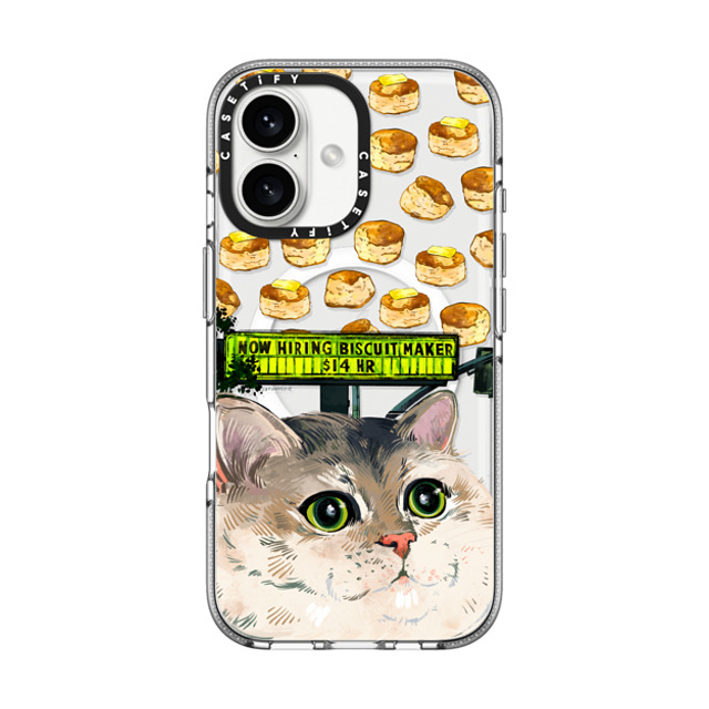 Catwheezie x CASETiFY iPhone 16 ケース Cat,Animal クリア クリア ケース MagSafe対応 Biscuit Maker Father's Day Catwheezie x CASETiFY iPhone 16 ケース Cat,Animal クリア クリア ケース MagSafe対応 Biscuit Maker Father's Day