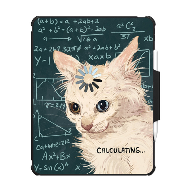 "Catwheezie x CASETiFY iPad Pro 13" (M4) Cat,Animal Black インパクト フォリオ ケース Calculating. Back to School" "Catwheezie x CASETiFY iPad Pro 13" (M4) Cat,Animal Black インパクト フォリオ ケース Calculating. Back to School"