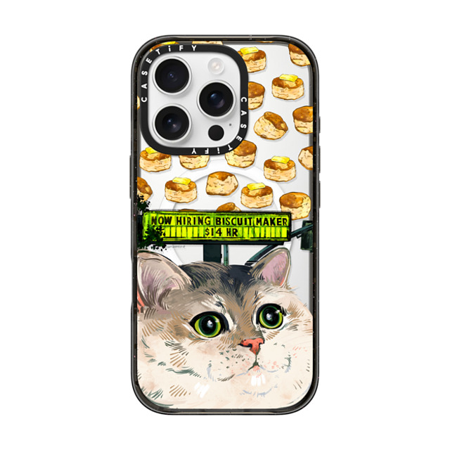Catwheezie x CASETiFY iPhone 16 Pro Case Cat,Animal Black Impact Case MagSafe Compatible Biscuit Maker Father's Day Catwheezie x CASETiFY iPhone 16 Pro Case Cat,Animal Black Impact Case MagSafe Compatible Biscuit Maker Father's Day