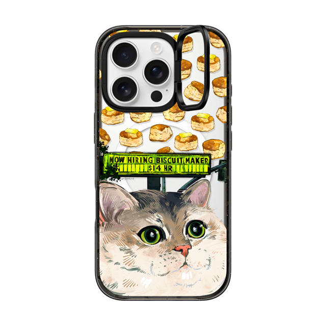 Catwheezie x CASETiFY iPhone 16 Pro Case Cat,Animal Black インパクトリングスタンドケース MagSafe対応 Biscuit Maker Father's Day Catwheezie x CASETiFY iPhone 16 Pro Case Cat,Animal Black インパクトリングスタンドケース MagSafe対応 Biscuit Maker Father's Day