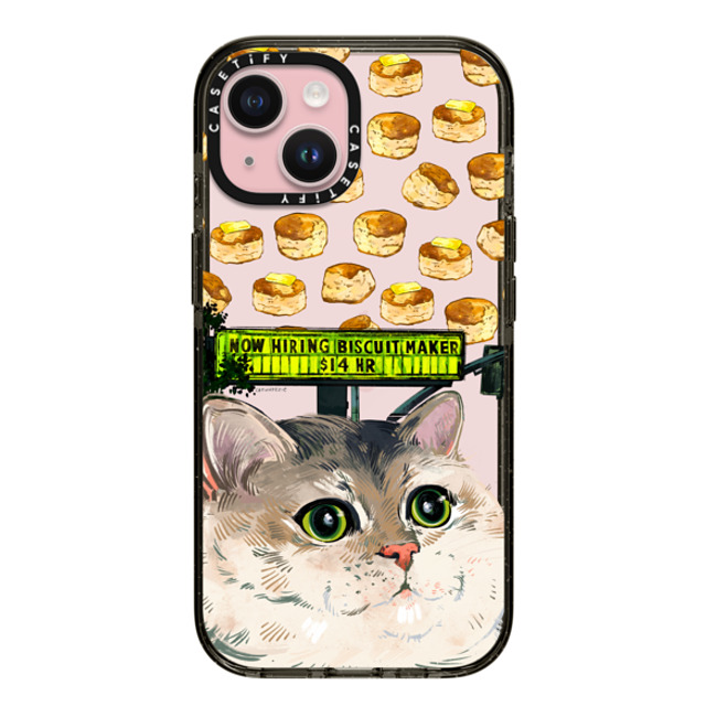 Catwheezie x CASETiFY iPhone 15 Case Cat,Animal Black インパクトケース Biscuit Maker Mother's Day Catwheezie x CASETiFY iPhone 15 Case Cat,Animal Black インパクトケース Biscuit Maker Mother's Day