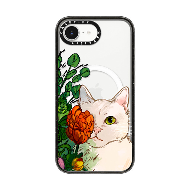 Catwheezie x CASETiFY iPhone 16e Case Cat,Floral Black Impact Case MagSafe Compatible Flower Face Back to School Catwheezie x CASETiFY iPhone 16e Case Cat,Floral Black Impact Case MagSafe Compatible Flower Face Back to School