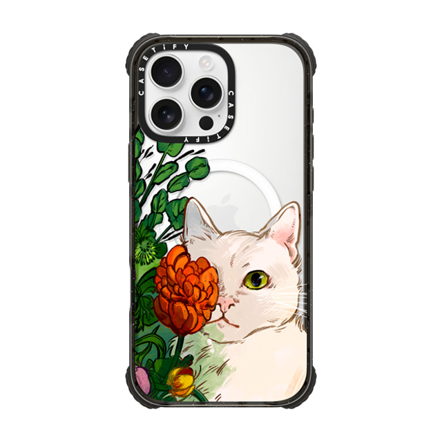 Catwheezie x CASETiFY iPhone 16 Pro Max ケース Cat,Floral ブラック ウルトラ インパクトケース MagSafe 対応 Flower Face Father's Day Catwheezie x CASETiFY iPhone 16 Pro Max ケース Cat,Floral ブラック ウルトラ インパクトケース MagSafe 対応 Flower Face Father's Day