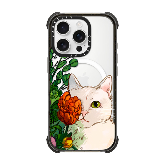 Catwheezie x CASETiFY iPhone 16 Pro Case Cat,Floral Black ウルトラ インパクトケース MagSafe 対応 Flower Face Mother's Day Catwheezie x CASETiFY iPhone 16 Pro Case Cat,Floral Black ウルトラ インパクトケース MagSafe 対応 Flower Face Mother's Day