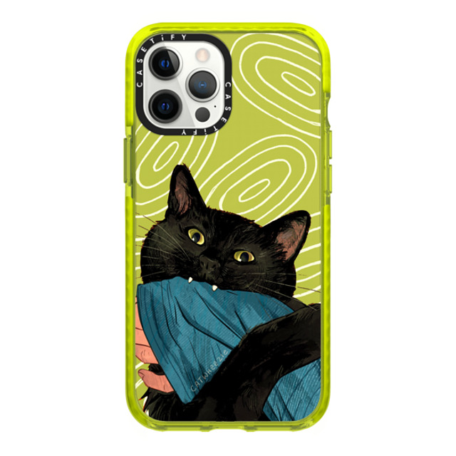 Catwheezie x CASETiFY iPhone 12 Pro Max Case ネオン イエロー Impact Case Munch! Om Nom Nom... Catwheezie x CASETiFY iPhone 12 Pro Max Case ネオン イエロー Impact Case Munch! Om Nom Nom...