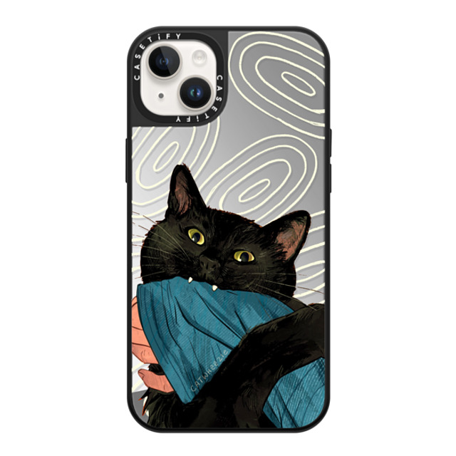 Catwheezie x CASETiFY iPhone 14 Plus Case Silver on Black ミラーケース MagSafe対応 Munch! Om Nom Nom... Catwheezie x CASETiFY iPhone 14 Plus Case Silver on Black ミラーケース MagSafe対応 Munch! Om Nom Nom...