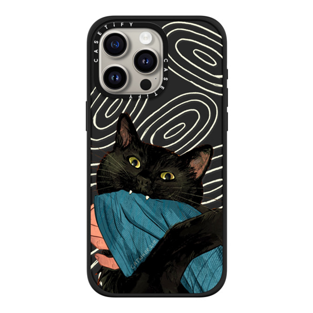 Catwheezie x CASETiFY iPhone 15 Pro Max Case Matte Black Impact Case MagSafe Compatible Munch! Om Nom Nom... Catwheezie x CASETiFY iPhone 15 Pro Max Case Matte Black Impact Case MagSafe Compatible Munch! Om Nom Nom...