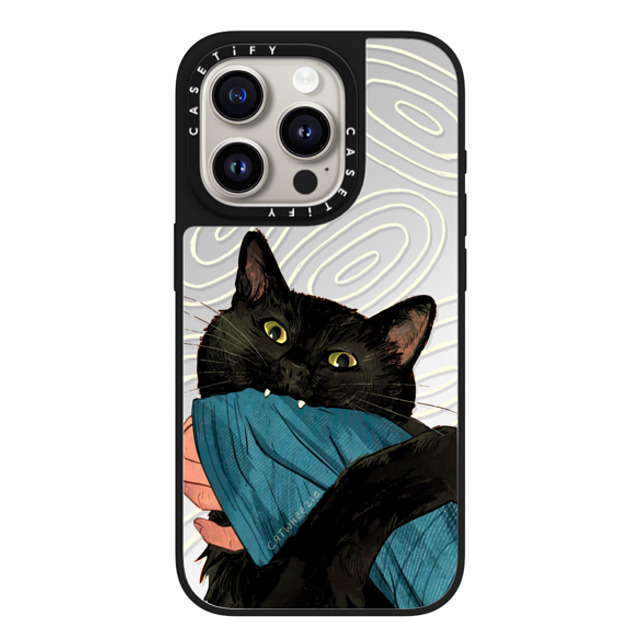 Catwheezie x CASETiFY iPhone 15 Pro Case Silver on Black ミラーケース MagSafe対応 Munch! Om Nom Nom... Catwheezie x CASETiFY iPhone 15 Pro Case Silver on Black ミラーケース MagSafe対応 Munch! Om Nom Nom...