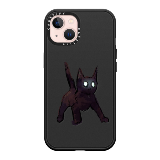 Catwheezie x CASETiFY iPhone 13 ケース マットブラック インパクトケース MagSafe対応 Spooky Surprise