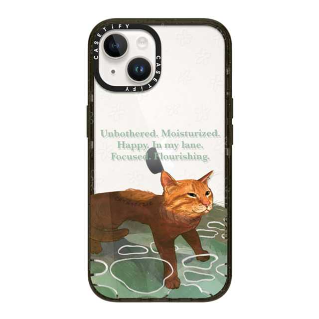 Catwheezie x CASETiFY iPhone 14 ケース ブラック インパクトケース Unbothered. Moisturized. Well-Hydrated