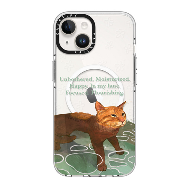 Catwheezie x CASETiFY iPhone 14 ケース クリア クリア ケース MagSafe対応 Unbothered. Moisturized. Well-Hydrated