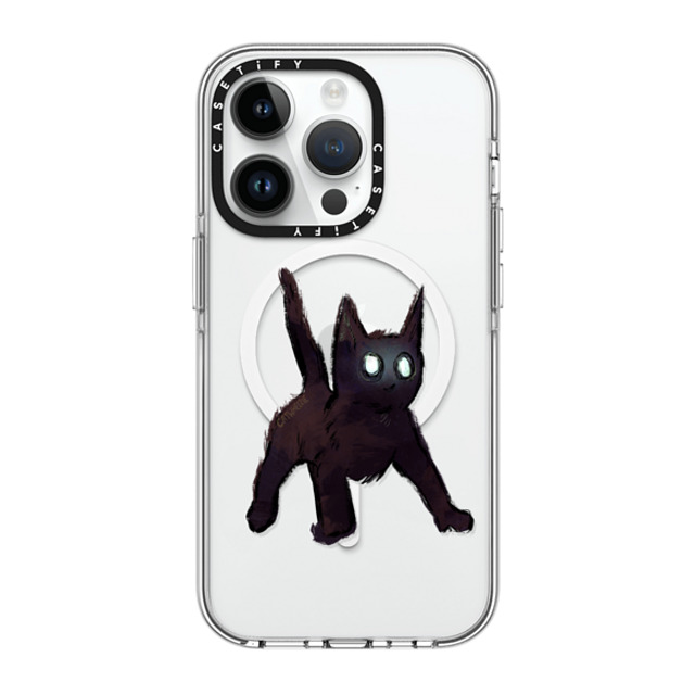 Catwheezie x CASETiFY iPhone 14 Pro ケース クリア クリア ケース MagSafe対応 Spooky Surprise