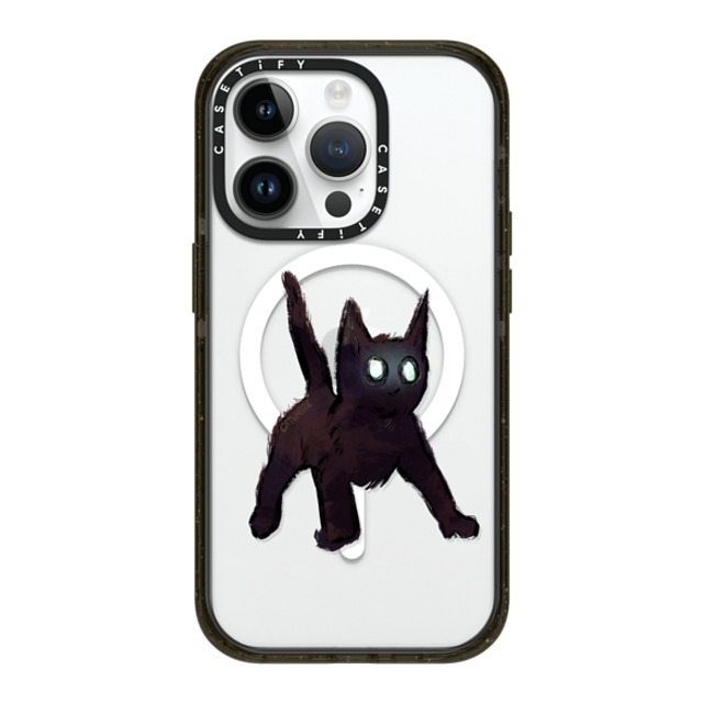 Catwheezie x CASETiFY iPhone 14 Pro ケース ブラック インパクトケース MagSafe対応 Spooky Surprise