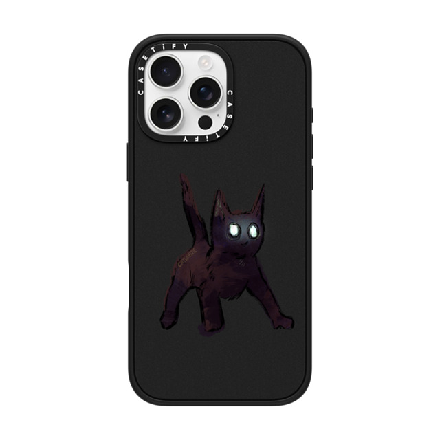 Catwheezie x CASETiFY iPhone 16 Pro Max ケース マットブラック インパクトケース MagSafe対応 Spooky Surprise