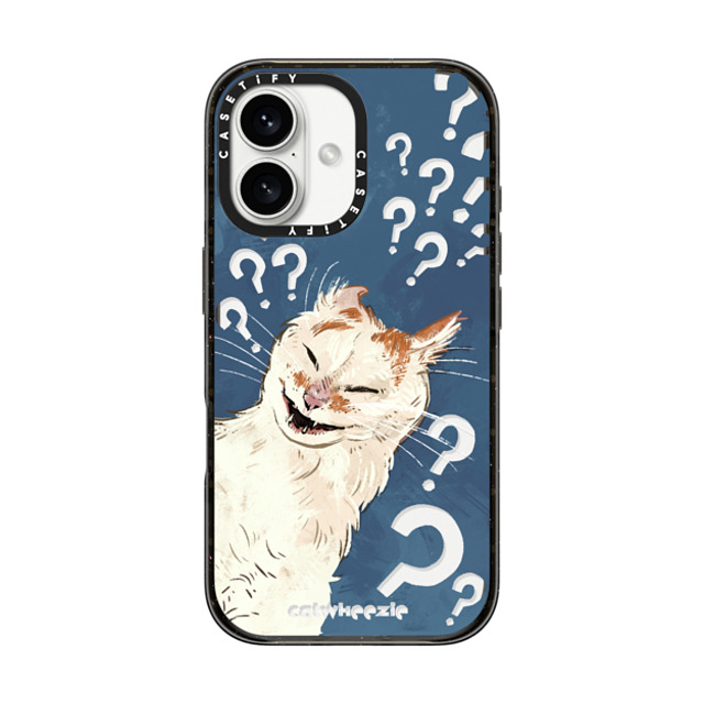 Catwheezie x CASETiFY iPhone 16 Case Cat,Anime Black インパクトケース Scrunge Cat Questions the Meaning of Life Father's Day Catwheezie x CASETiFY iPhone 16 Case Cat,Anime Black インパクトケース Scrunge Cat Questions the Meaning of Life Father's Day