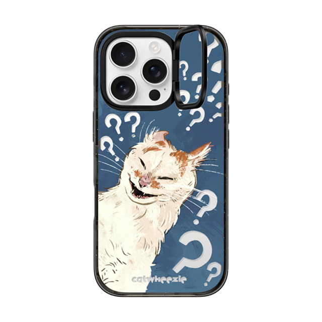 Catwheezie x CASETiFY iPhone 16 Pro Case Cat,Anime Black インパクトリングスタンドケース MagSafe対応 Scrunge Cat Questions the Meaning of Life Father's Day Catwheezie x CASETiFY iPhone 16 Pro Case Cat,Anime Black インパクトリングスタンドケース MagSafe対応 Scrunge Cat Questions the Meaning of Life Father's Day