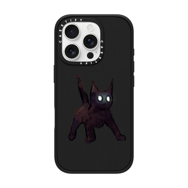 Catwheezie x CASETiFY iPhone 16 Pro ケース マットブラック インパクトケース Spooky Surprise