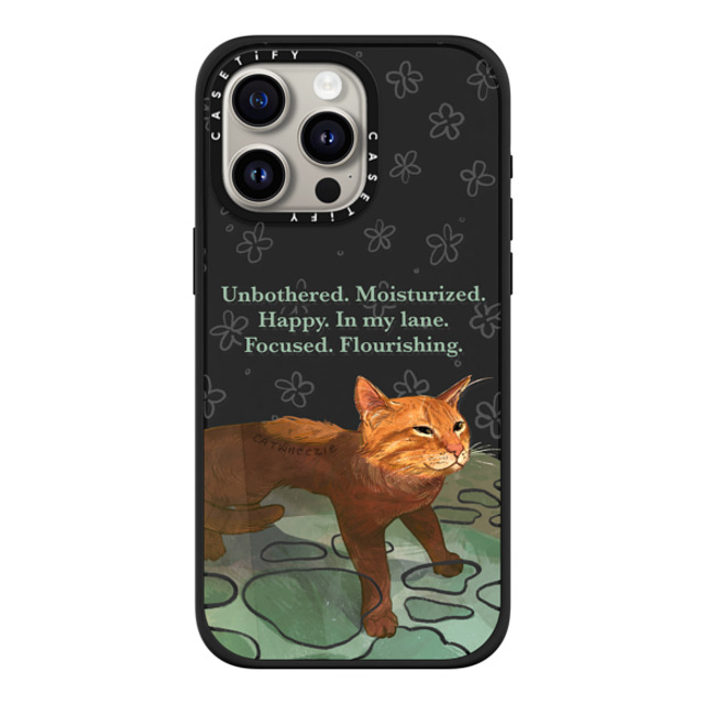 Catwheezie x CASETiFY iPhone 15 Pro Max ケース マットブラック インパクトケース MagSafe対応 Unbothered. Moisturized. Well-Hydrated