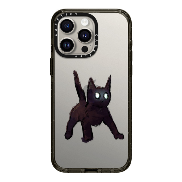 Catwheezie x CASETiFY iPhone 15 Pro Max ケース ブラック インパクトケース Spooky Surprise